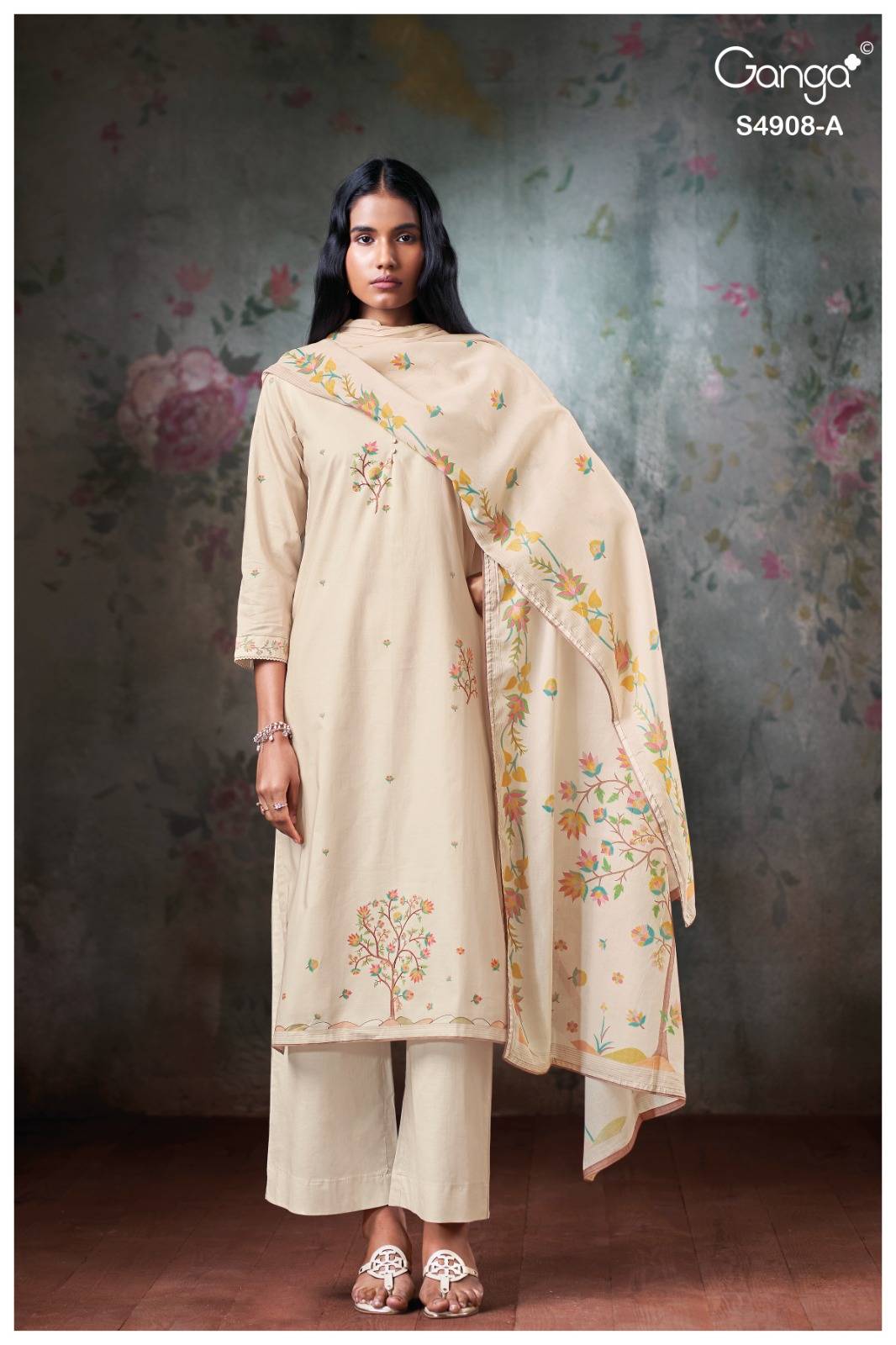 ELYNDRIA 4908 By GANGA FASHION Stylish Beautiful Colourful Cotton Dresses At Wholesale Price